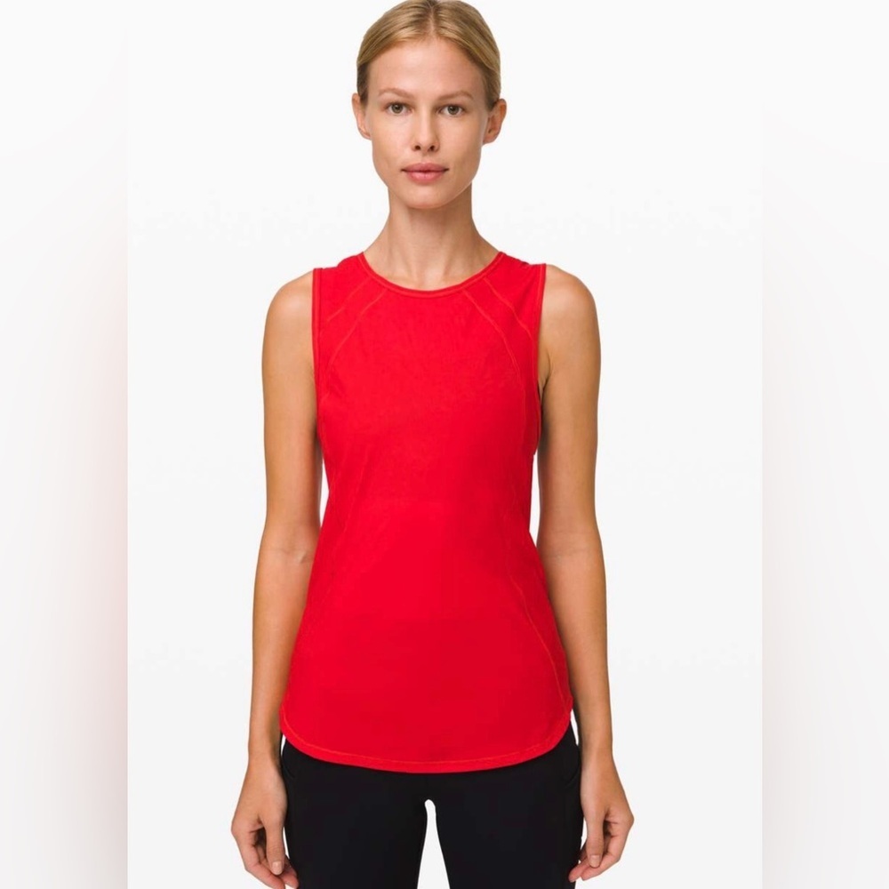 Lululemon Sculpt Tank True Red Size 6 - Picture 2 of 9